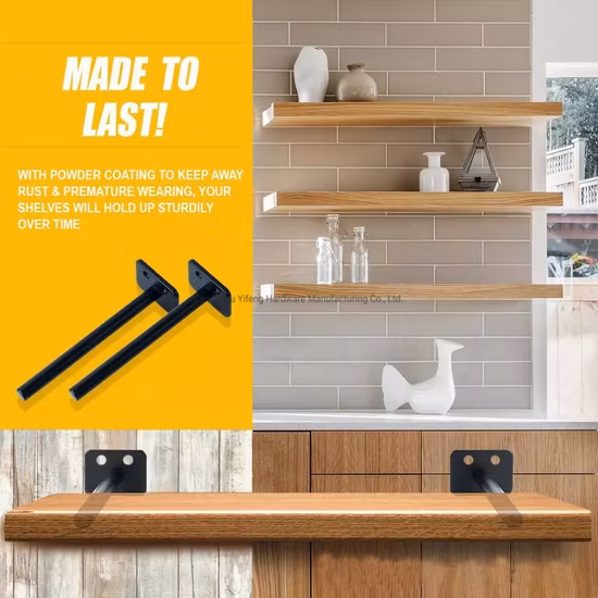 Maßgeschneiderte robuste, aus Blech gefertigte Montagehardware, Winkelregalhalterung aus Metall für die Industrie