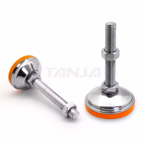 Fester, verstellbarer Nivellierfuß für Möbelfördergeräte, Maschinenstahltisch, Gummifüße für die Industrie